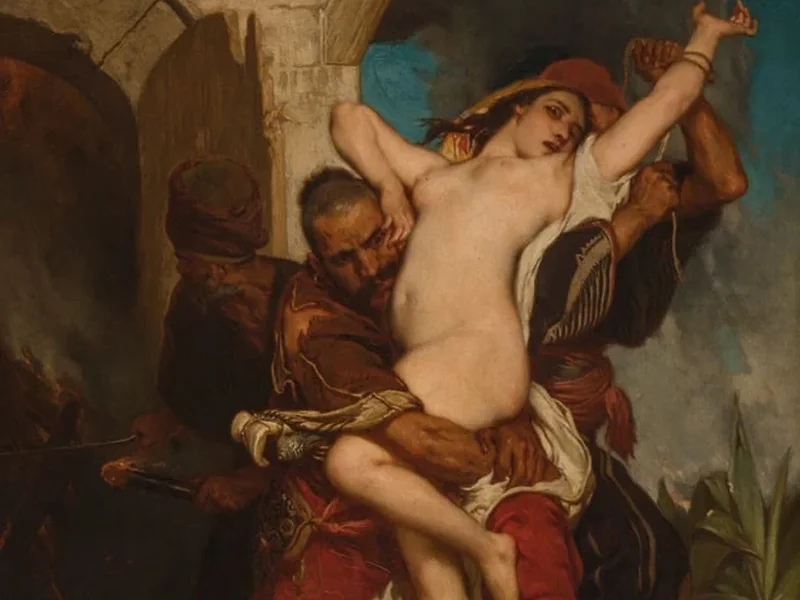 1830-Jaroslav Čermák - Rapimento di una donna montenegrina